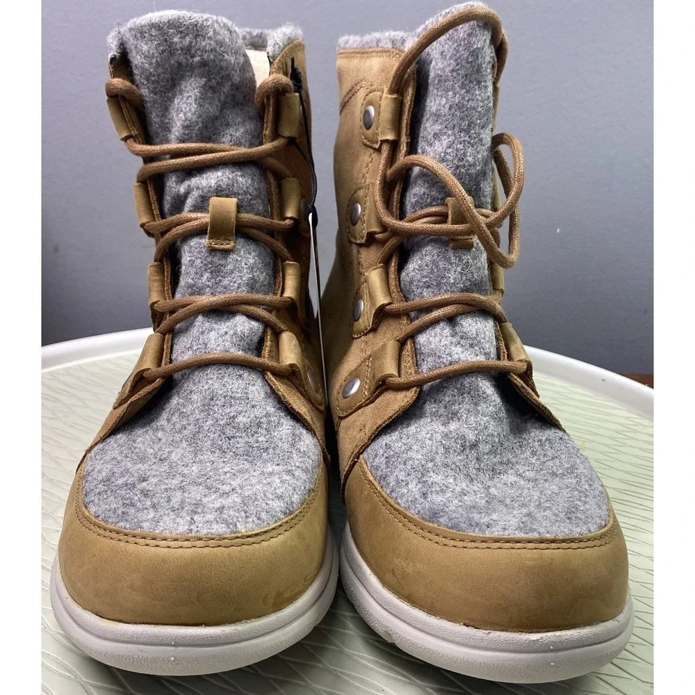 Sorel Women's Explorer Joan‎ Winter Ski Snowmobile Boots Waterproof Brown Sz.10